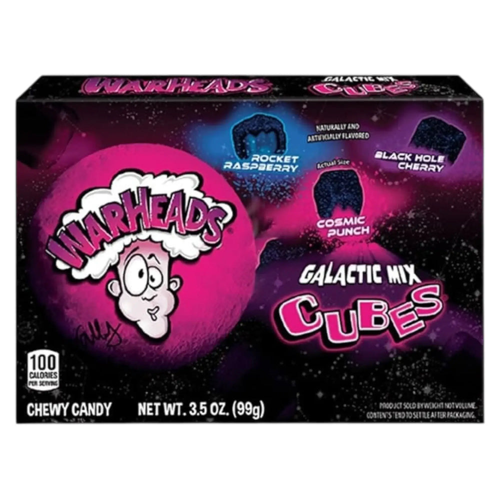 Warheads Galactic Mix Sour Cubes Theatre Box - 99g